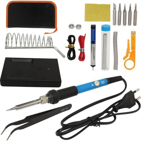 Kit d'outils de soudure à température réglable, ensemble de 15 pièces de fer à souder (1/5)