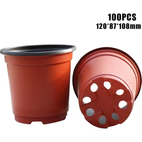(12 cm, 100 pièces) Pots de semis souples pour plantes, pots de fleurs, bacs de culture en plastique, accessoires de jardinage pour la maison et le jardin (9-14 cm) (1/4)