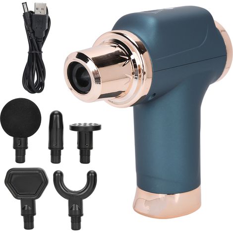 Mini masseur musculaire électrique bleu 5 têtes pour épaule cou bras relaxation profonde (1/5)