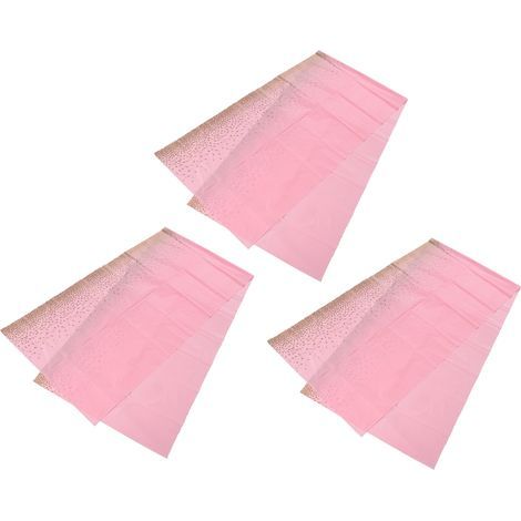 3-teiliges Set wasserdichter Einwegtischdecken – Elegantes und praktisches Design – Rosa (1/5)