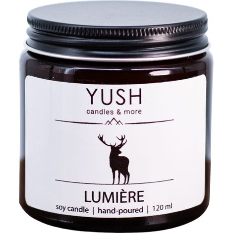 Lumiere - candela profumata alla soia arancia patchouli menta rosa - yush - 120ml (1/5)