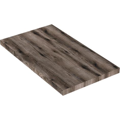 Mensola bagno porta lavabo da appoggio 80x46x3,8  cm wenge - Metz - Mensola e lavabo tondo