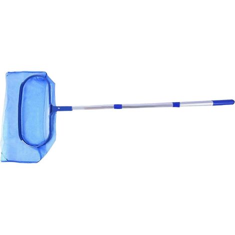 Cette épuisette à manche télescopique permet de retirer rapidement les feuilles mortes et convient aux piscines, étangs et autres surfaces. Elle est dotée d'une structure robuste en alliage d'aluminiu (1/5)