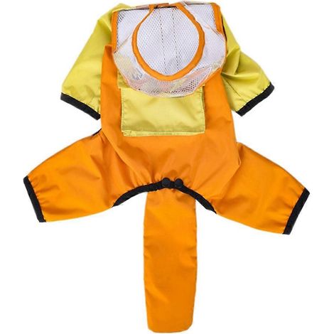 Regenmantel für Hunde mit transparenter Kapuze, Hunde- und Katzenbekleidung, wetterfeste Jacke, Größe L (1/5)