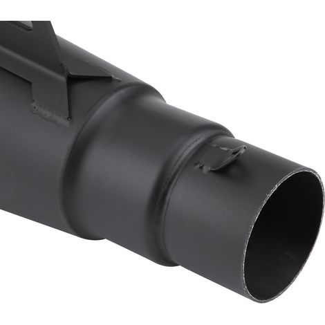 Embout de pot d'échappement Scorpion modifié pour moto, rayé (entièrement noir) (1/5)