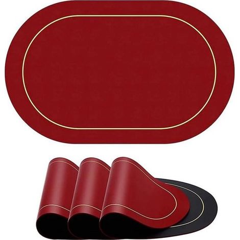 Tovagliette - Double-face - Set da 4 - Antiscivolo - Impermeabili - 45 x 30 cm