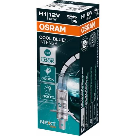 H1 OSRAM KÜHL BLAU INTENSIV LED-BIRNE 5000K LED EXTRA WEISSES AUSSEHEN 55W 1 STÜCK (1/5)