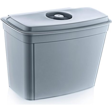 Corbeille à papier suspendue Milan, avec couvercle, gris nordique, 4 litres (1/5)