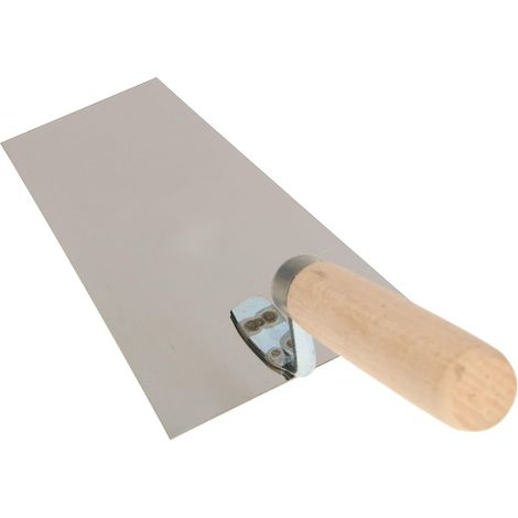 Kotarbau Truelle trapézoïdale en acier inoxydable 160 mm x 71 mm avec manche en bois - Indispensable pour les travaux de maçonnerie (1/5)