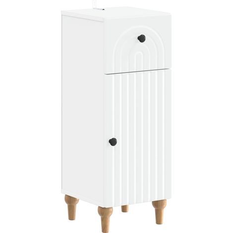 vidaXL Mobiletto da Bagno ALKMAAR Bianco 30 x 31 x 80 cm (1/5)