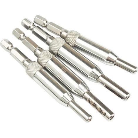 Outil perceur pour charnières porte/fenêtre Alésoir auto-positionnant Set perçage bois avec foret hexagonal Pour installation rapide de paumelles (1/5)