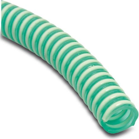 Manguera de aspiración espiral de PVC Profec, 32 mm x 38 mm, 6 bar, 0,65 bar, verde claro, 1 m