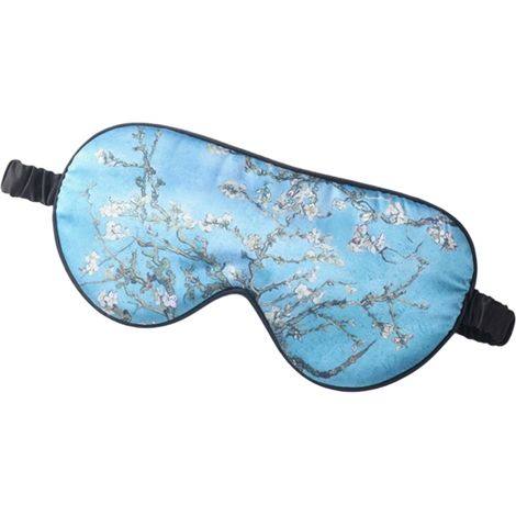 1 Masque de sommeil, motif floral, soie simulée, réglable, voyage (1/5)