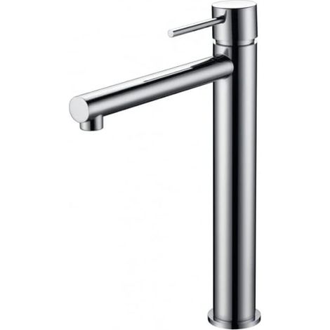 Rubinetto lavabo con bocca alta - Rubinetto bagno monocomando con bocca alta da piano per lavelli Colore Cromo (1/5)