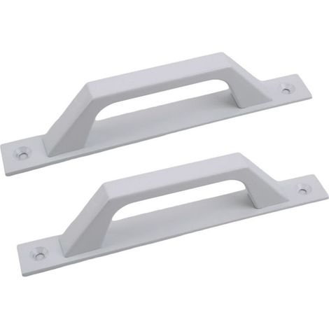 2pcs 200 mm White Handle, Drill Kit, Barn Door Handle, Aluminium Sliding Door Handle (1/4)