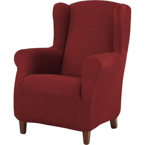 Housse de Chaise à Oreilles Tissu élastique Rouge pour Fauteuil à Oreilles de 70 à 110 cm Protecteur de Chaise à Oreilles Adaptable à Tous Types Fauteuil à Oreilles (1/5)