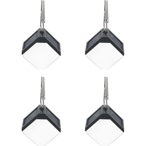 Lampe Murale Solaire Extérieure - 4 Pièces - LED Blanc Chaud/Blanc Froid - Pour Jardin Cour Clôture Mur - Sans Fil (1/5)