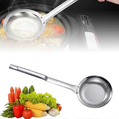 Passoire fine en acier inoxydable avec long manche et écumoire à long manche pour aliments (1/5)