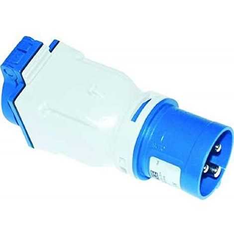PCE PCE9433101 ADAPTATEUR DROIT 16 AMPÈRES, 230 V, BLEU
