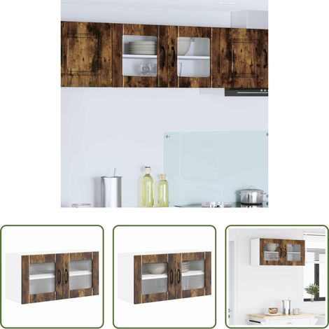 Küchenschränke Holz - Küchenschrank Geräucherte Eiche 80 x 31 x 40 cm Holzwerkstoff (1/5)