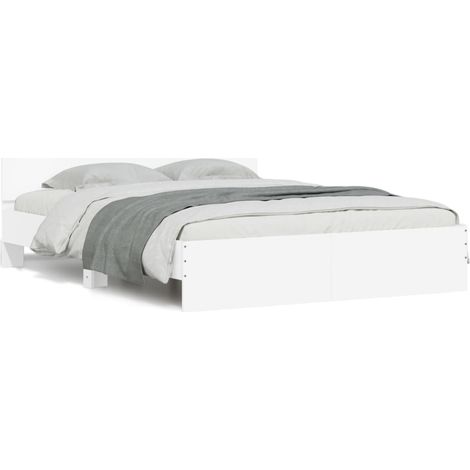 Maison Exclusive - Estructura de cama con cabecero blanca 150x200