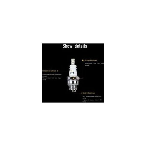 Lot de 10 bougie dallumage L7T, bougie tronçonneuse, débroussailleuse, tondeuse, pour moteur à deux temps, taille-haie Crezuo (1/3)