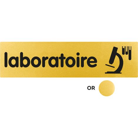 Plaque de porte Laboratoire - Classique or 170x45mm - 4490748