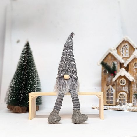 Gnome De Noël - 43 Cm - Chapeau À Barbe - Sans Visage - En Tissu Polyester - Décoration Festive Intérieure Extérieure - 1 Pièce (1/5)
