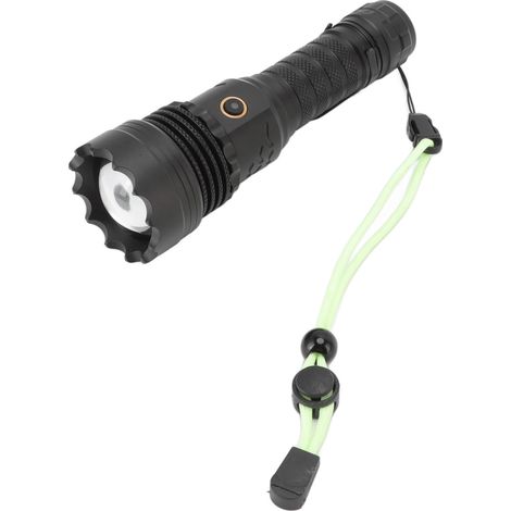 Lampe torche LED 5800LM étanche, rechargeable USB, 5 modes lumineux, zoomable, lampe d'extérieur pour camping et urgence. (1/5)