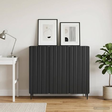 vidaXL Buffet Noir 89 x 34,5 x 82 cm Bois d'ingénierie (1/5)