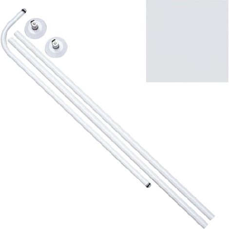 Barra Baño Curva 18 mm. (80x 80 A 122) Blanco