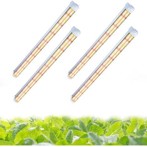 Set mit vier Pflanzenlampen, 60 cm T8-Pflanzenlampe, geeignet für Zimmerpflanzen, Vollspektrum-Solarlicht