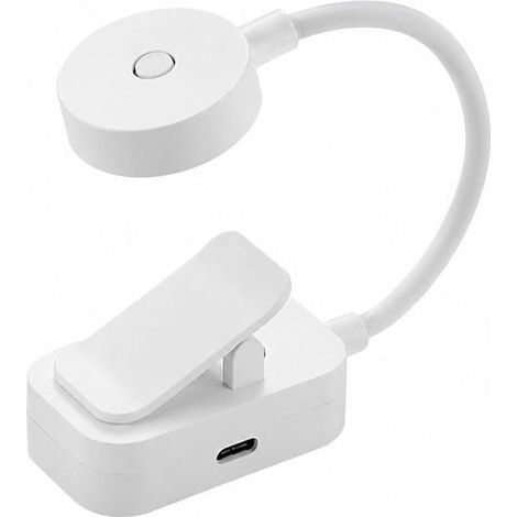 Lampe de lecture LED - Rechargeable USB Type-C - Lumière douce réglable 3 couleurs pour livre bureau dortoir - Blanc (1/5)