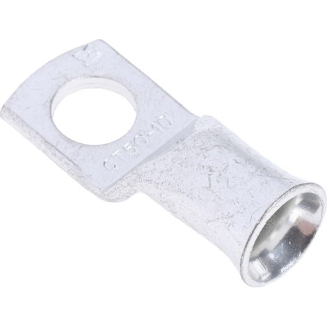 Rs Pro – Cosse électrique à œillet tubulaire non-isolée 50mm² M10 – Placage étain – Épissure et bornes à sertir robustes