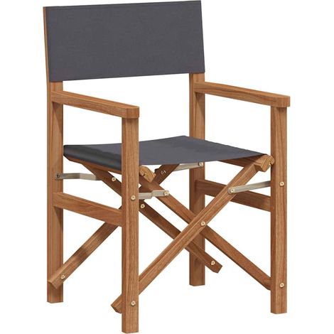 vidaXL Sedia da pranzo Grigio 56 x 54 x 87 cm Legno di teak