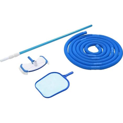 Kit de mantenimiento para piscinas, juego de limpieza completo, ideal para todo tipo de piscinas, azul. (1/2)