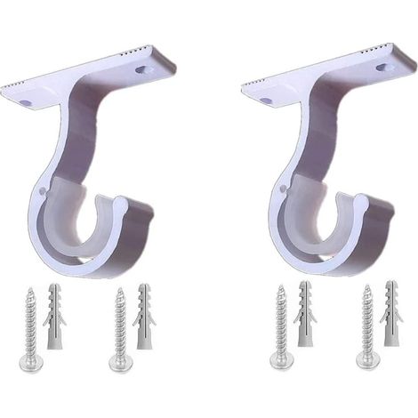 Jiajia AI, Supports de Tringle à Rideau pour Tringle à, aluminium, 2 Pièces pour jardin, terrasse et extérieur (1/5)