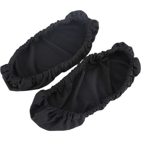 SJLERST 1 paire de housses d'accoudoir de chaise amovibles Housse de fauteuil de bureau de protection élastique Noir