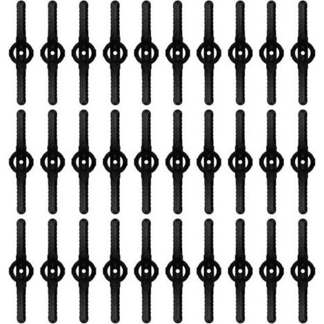 30 Stück Ersatzklingen aus Kunststoff, Klingen für Trimmer, Rasenmäherklingen, Ersatzklingen kompatibel mit Akku-Trimmern (1/4)
