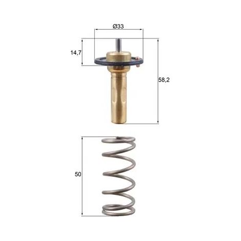 Thermostat, liquide de refroidissement MAHLE TX 265 89D FORD 1 707 046 1692915