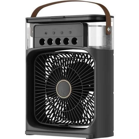 Ventilateur Humidificateur Portable - 5 V 10 W - Pour Usage Domestique Intérieur - Noir - Modèle D5142