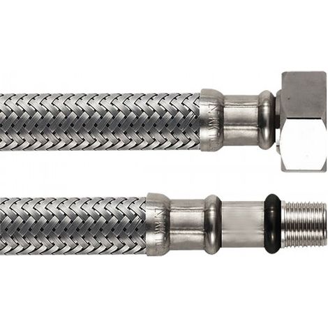 Flexible - Mâle 12x100 - Femelle 12x17 - Fileté - 300mm / DN8 lot de 2 - BOUTTÉ
