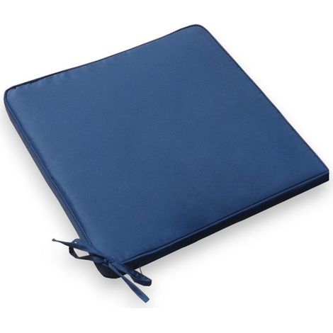 Cuscino da esterno per sedie 40x40 cm sfoderabile e idrorepellente - Blu (1/4)