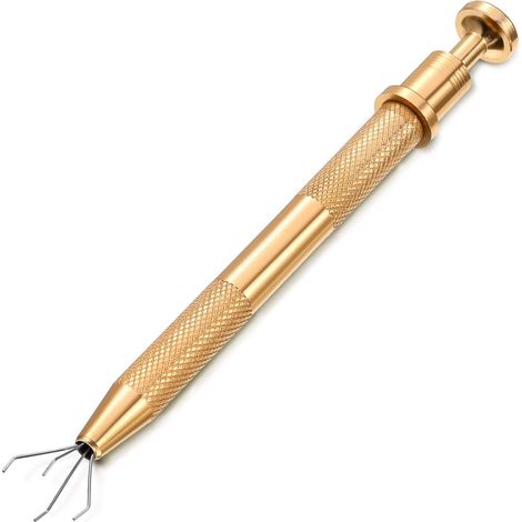 Outil de sertissage de diamants en métal à 4 griffes pour bijoux, pièces de pierres précieuses, collectionneur de griffes, fabrication de bijoux, réparation automatique (doré) (1/3)