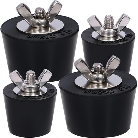4 Bouchons Hivernage Piscine 3 virgule 2 3 virgule 8 cm Acier Inoxydable Protection Contre Dégâts Gel Canalisations Piscine Bouchon (1/5)