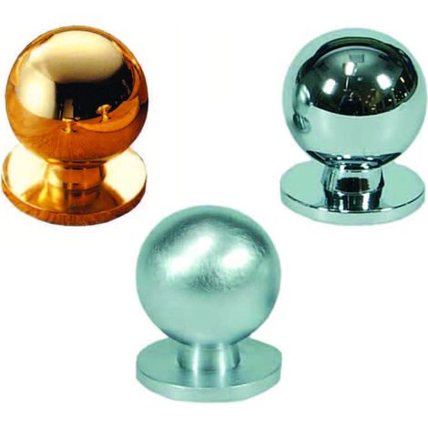 Pomoli per mobili in ottone a sfera - 5 pz
