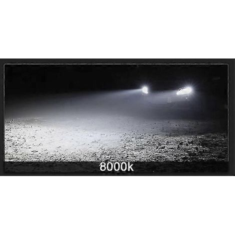 Lot de 2 ampoules LED H1 H6 H7 HB3 HB4 9005 9006 H8 H11 H3 pour phares de moto, 16 000 lm, 12 V/24 V, compatibles avec les phares de moto et les feux antibrouillard. Couleur : blanc/bleu 8 000 K (2 am (1/5)