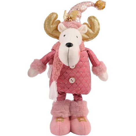 Doll De Noël Rétractable - Père Noël Bonhomme De Neige Renne - Décoration Fenêtre Intérieur Extérieur - 1 Pièce (1/5)