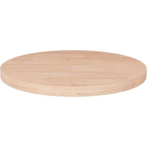 Superficie de mesa redonda madera de roble sin tratar Ø50x2,5cm vidaXL