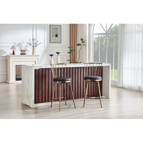 Tabouret de bar moderne en métal de style Windsor avec assise rembourrée, idéal pour les îlots de cuisine, les bars et les restaurants  tabouret de bar de style industriel à hauteur de bar  style vint